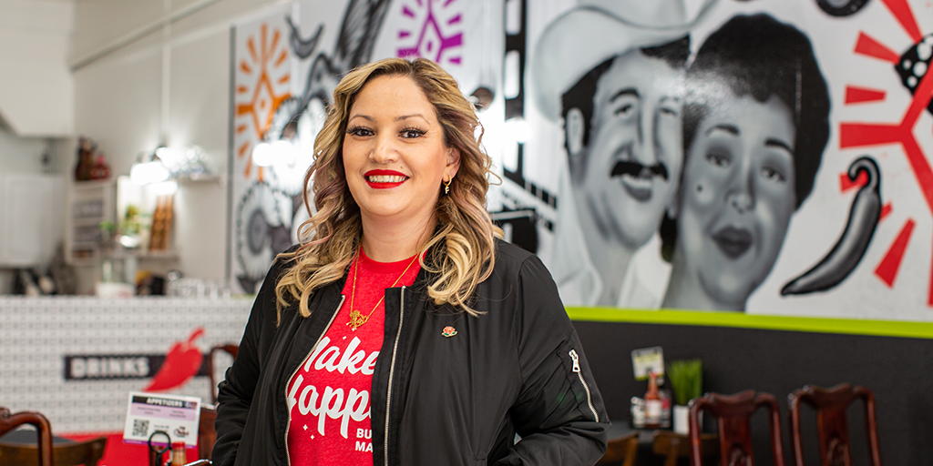 Portrait of Liz Vazquez, owner of Tio Chilo's