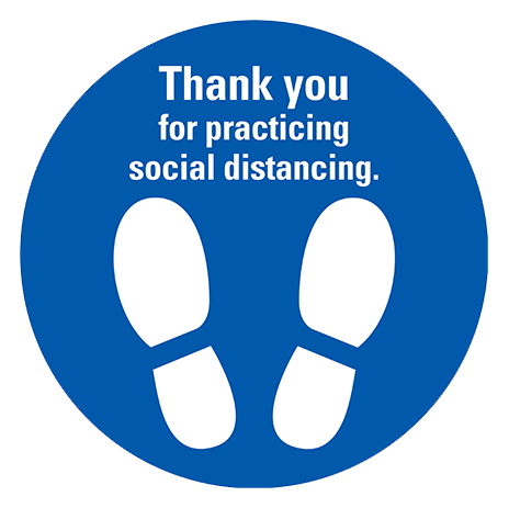 Social Distancing floor decal