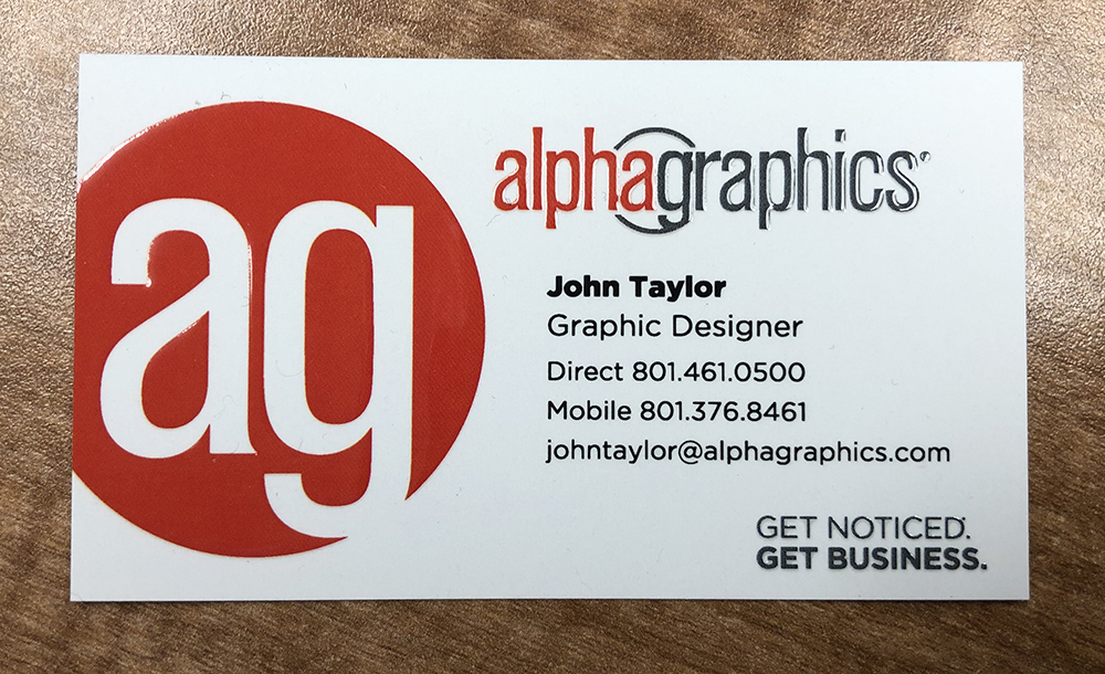 AlphaGraphics South Salt Lake updated business card