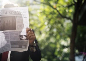 Newspaper in trees