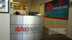This is an example of Wall Graphics used as office decor