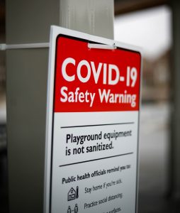 public, parks, warning signs, COVID19, coronavirus
