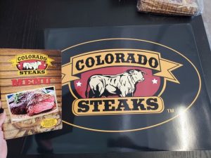 Colorado Steaks Restaurant Magnets and takeout menus