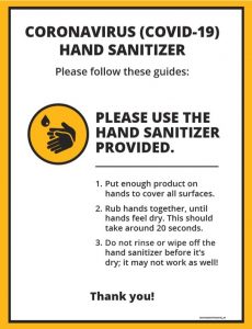 COVID-19 Hand Sanitizer Poster