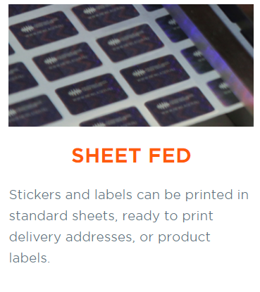 Sheet fed Label Printing, sticker and decals