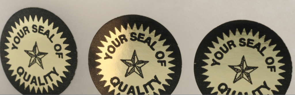 Seal of Quality Label Printing, sticker and decals