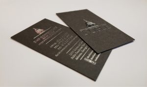 custom embossed business card