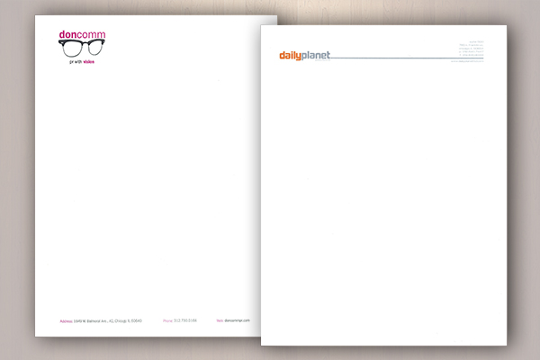 Chicago Letterhead Examples