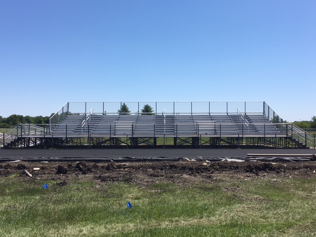 Kankakee Visitor's Bleachers before installation