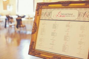 Seating Chart, Frame, Printed