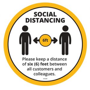 Social Distance Floor Graphics