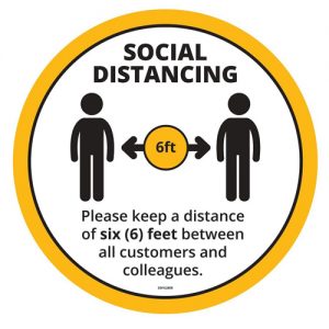 Social Distance Floor Graphics
