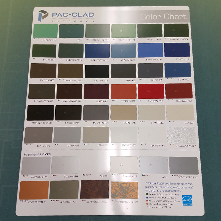 Aluminum Color Chart