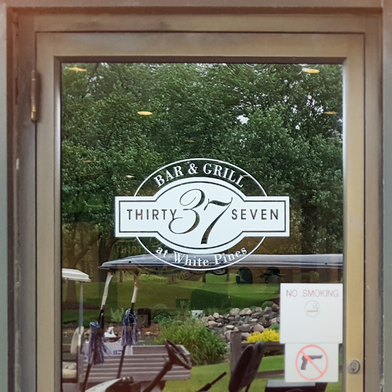 White Window Decal
