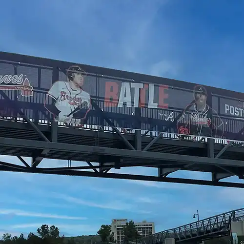 An image of an Atlanta Braves banner.