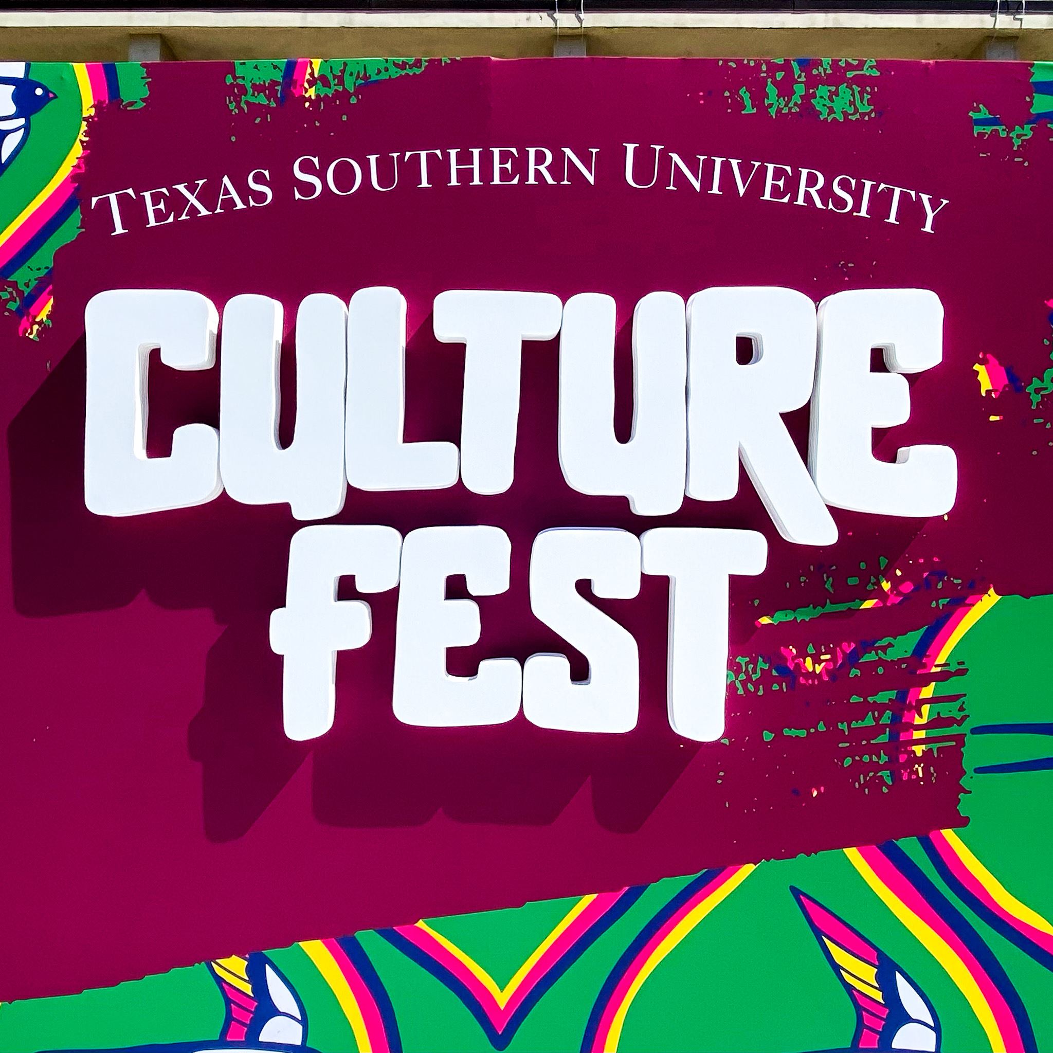 A sign of Texas Southern Universities Culture Fest logo