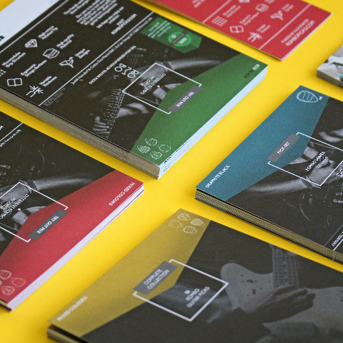 An image of various flyers on a yellow background