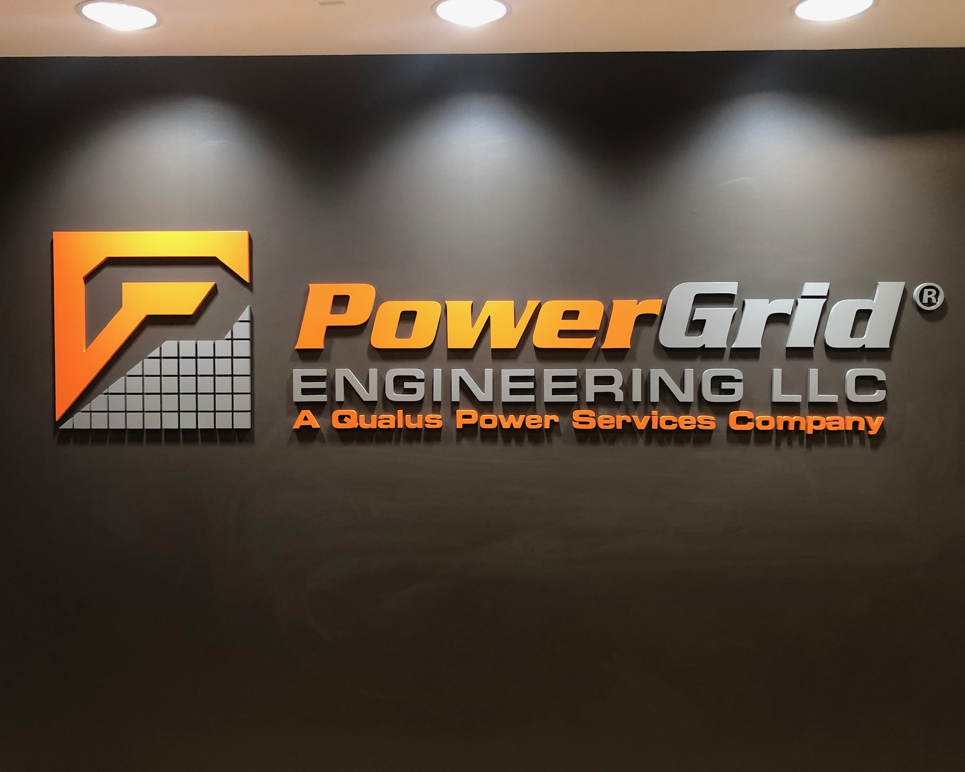 PowerGrid 3D wall sign