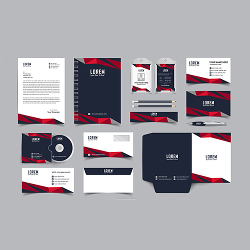 Branded materials examples ready for printing