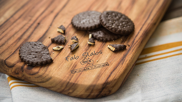 Laser engraved cutting board