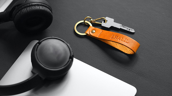 A laser engraved keychain
