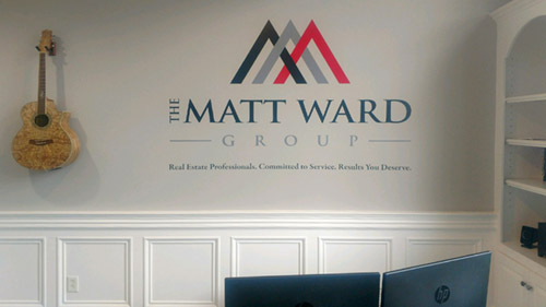 Cut vinyl lettering printed and installed
