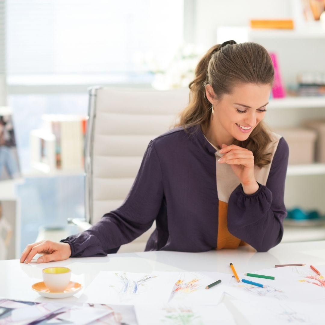 woman designing