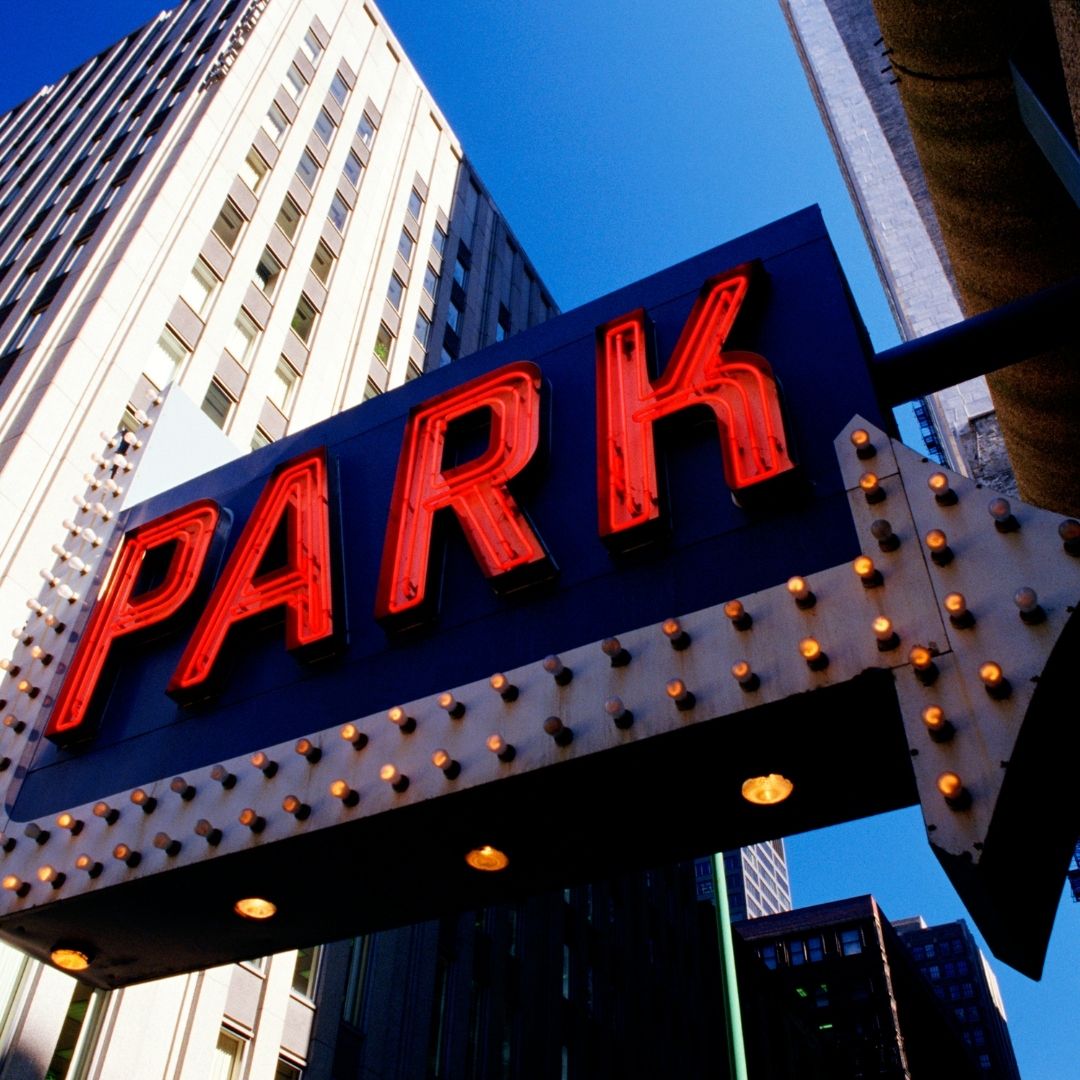 sign with lights