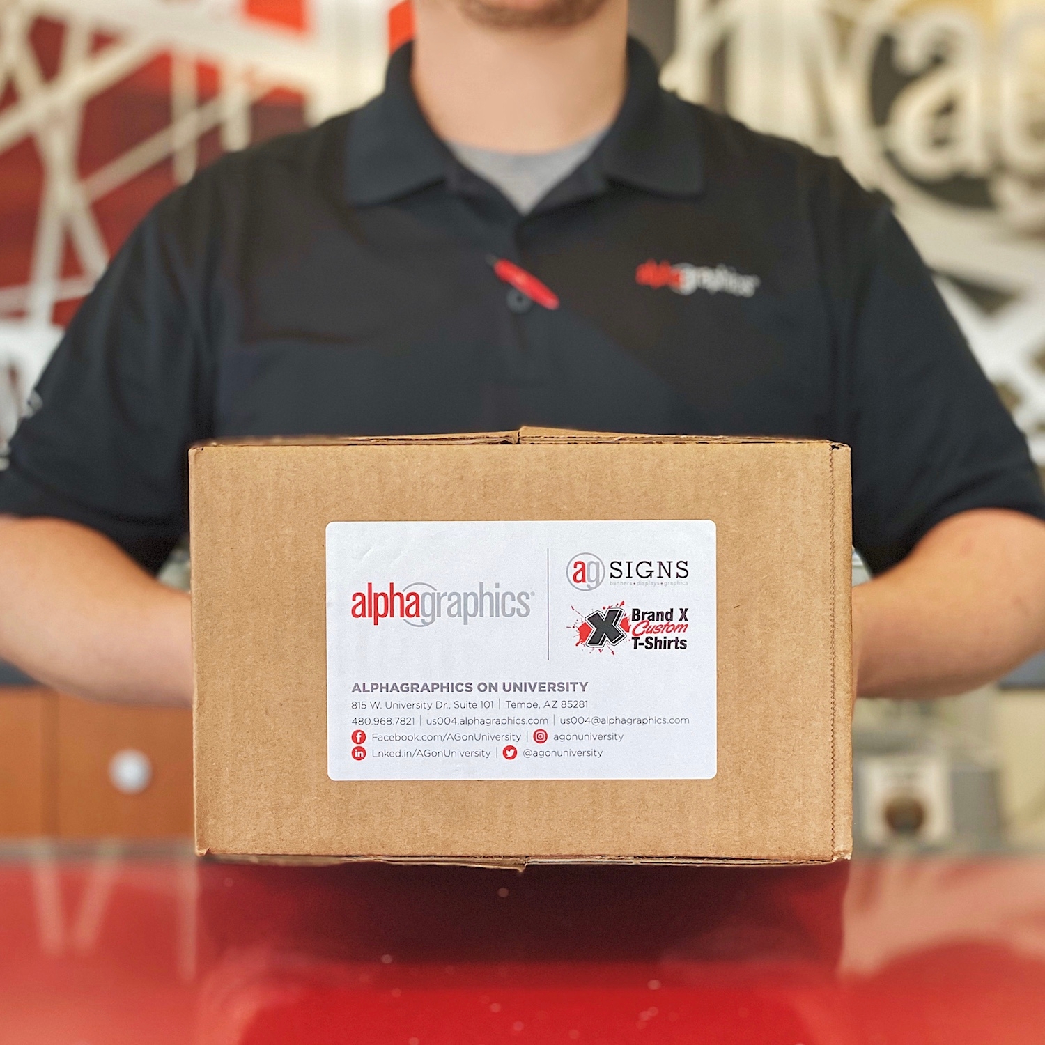 Man holding a box