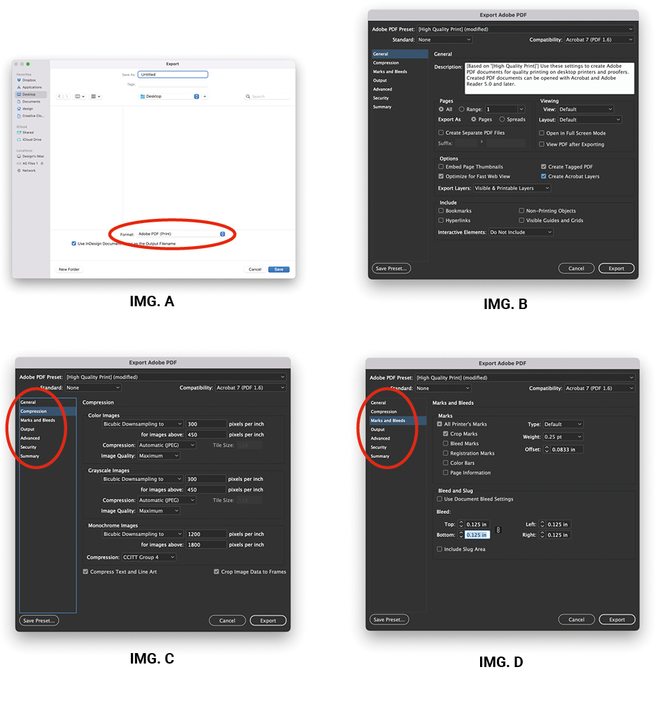Screenshots for InDesign Options