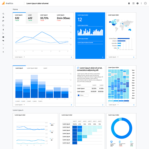seo analytics graphs and tables