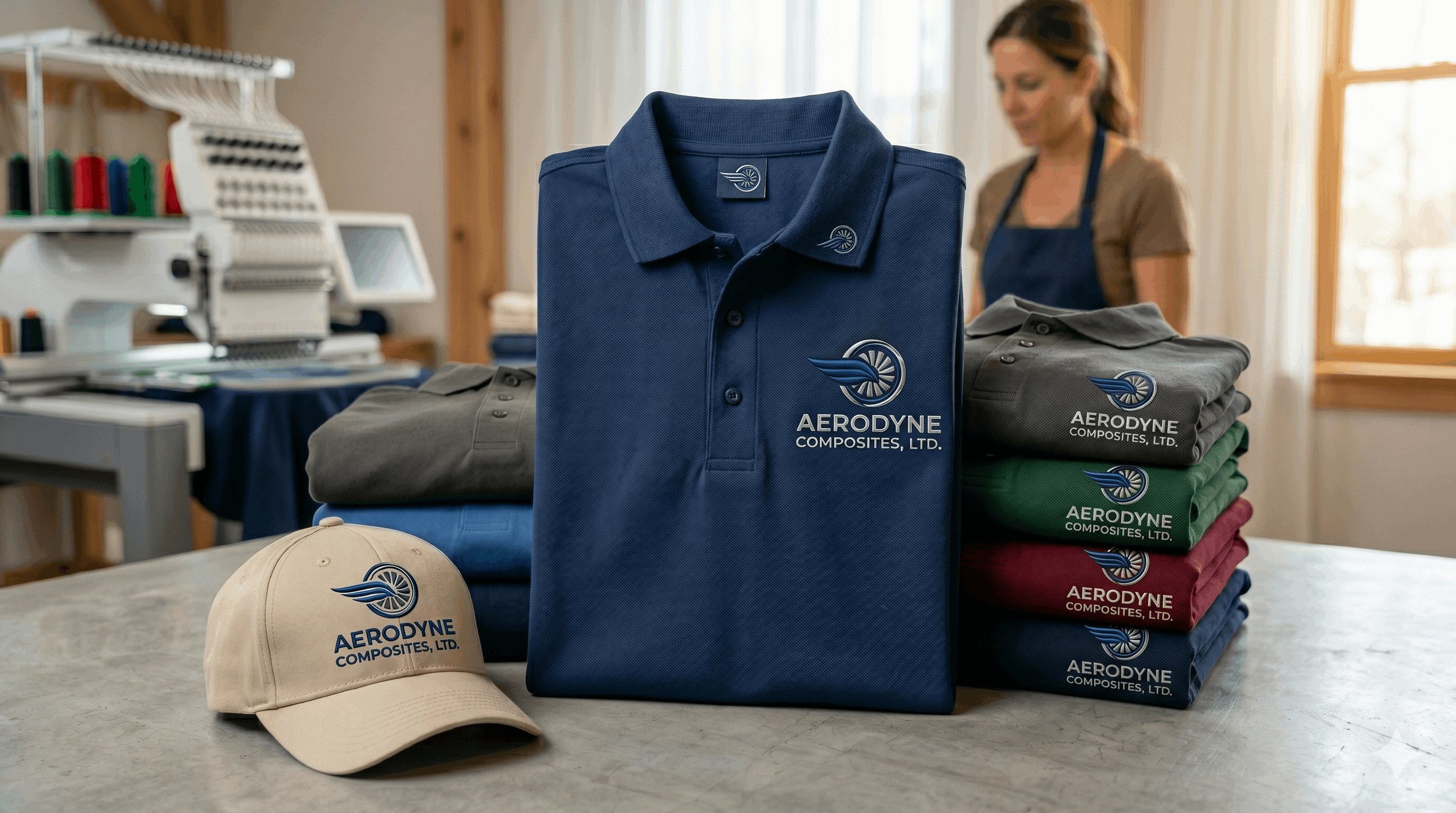 Custom embroidered polo shirts for Bozeman businesses