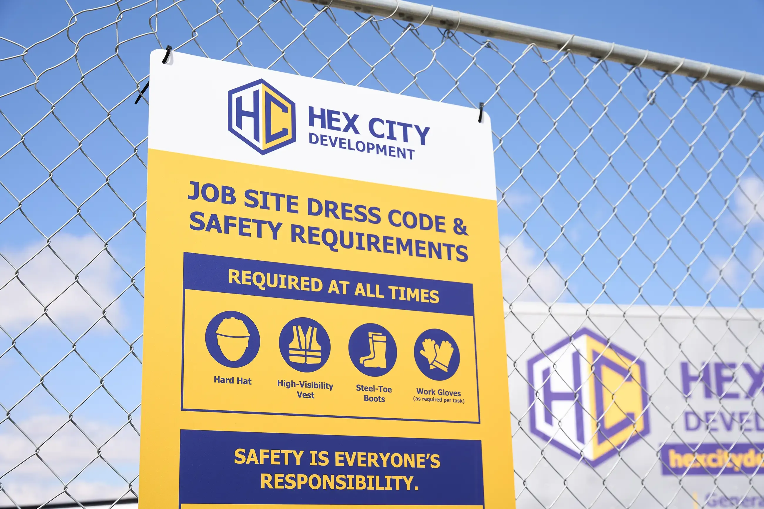 a workplace safety sign