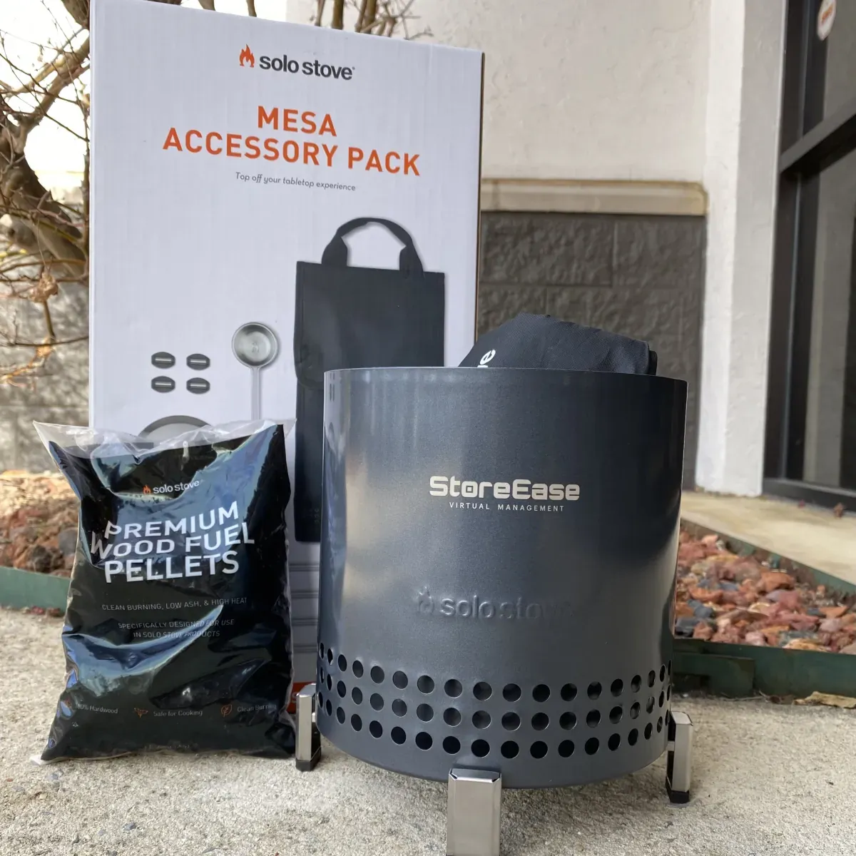 Branded Solo Stove tabletop fire pit gift pack