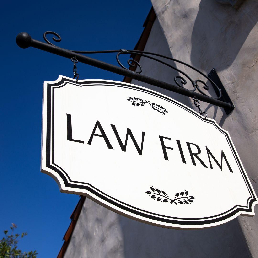Metal business sign