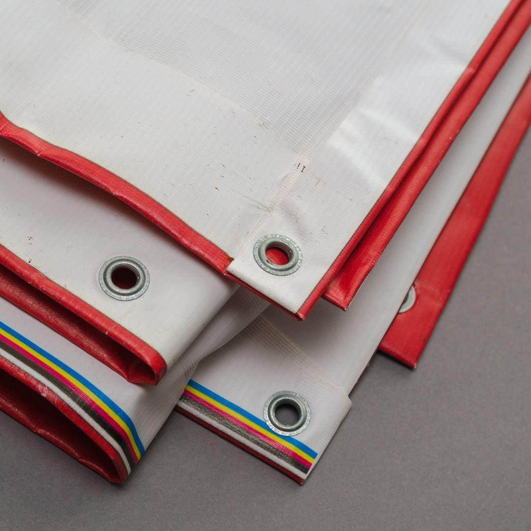 folded up banner