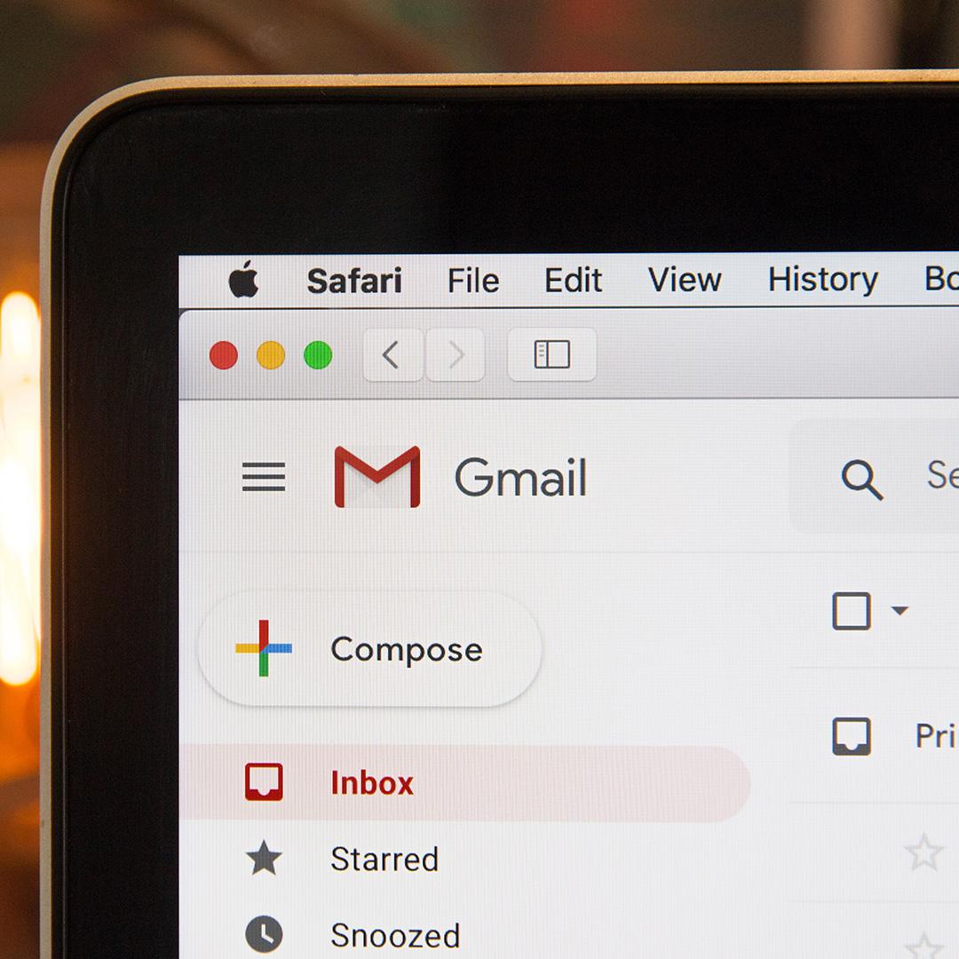 A computer screen with a Gmail window open