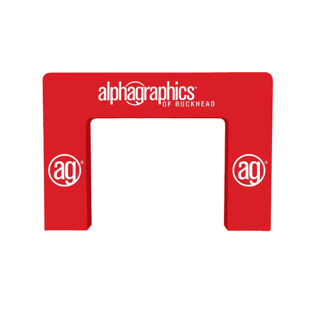 A photo of a 16ft Arch Banner