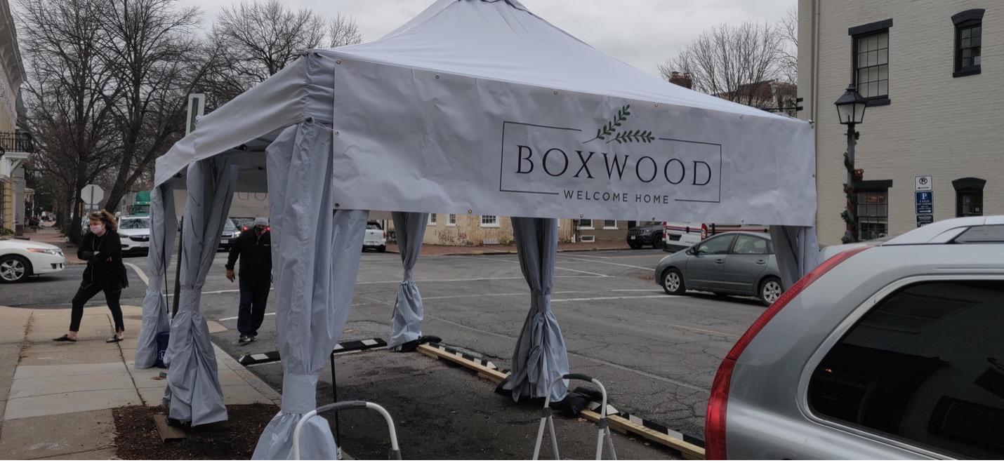 Alexandria business tent banner