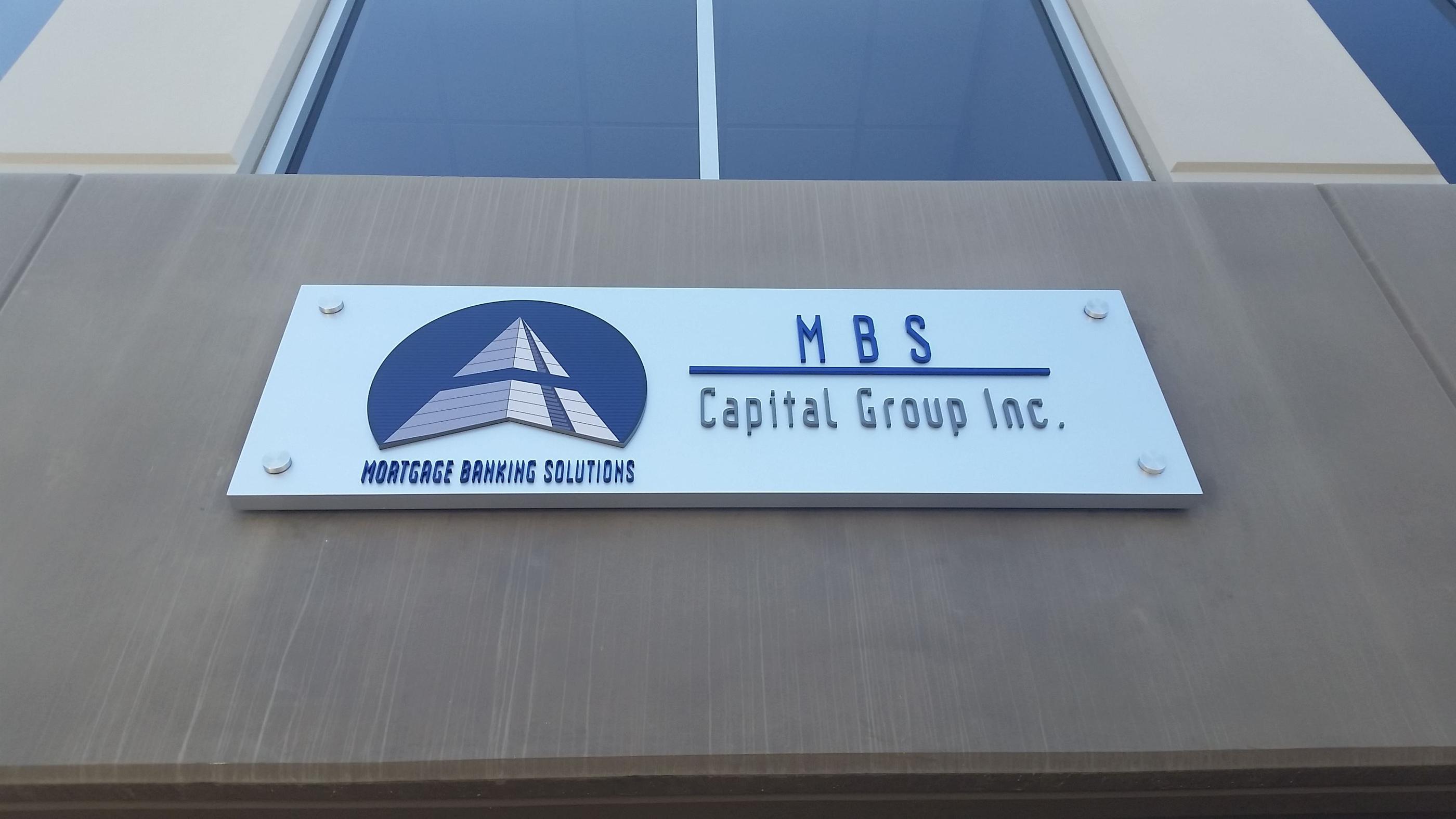 Exterior metal backer with acrylic letters