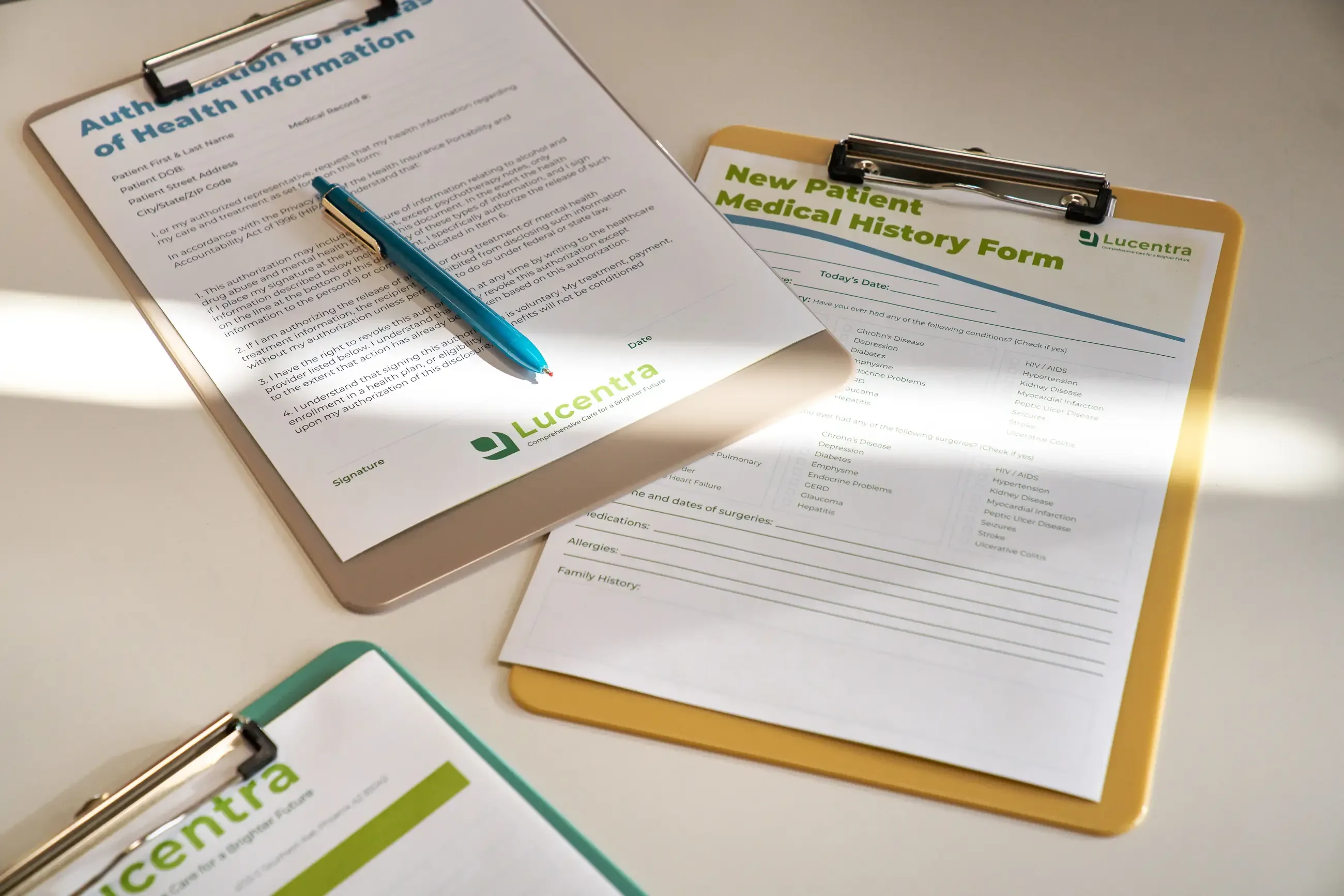 Forms on clipboards