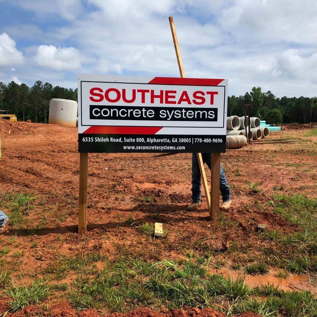 large sign