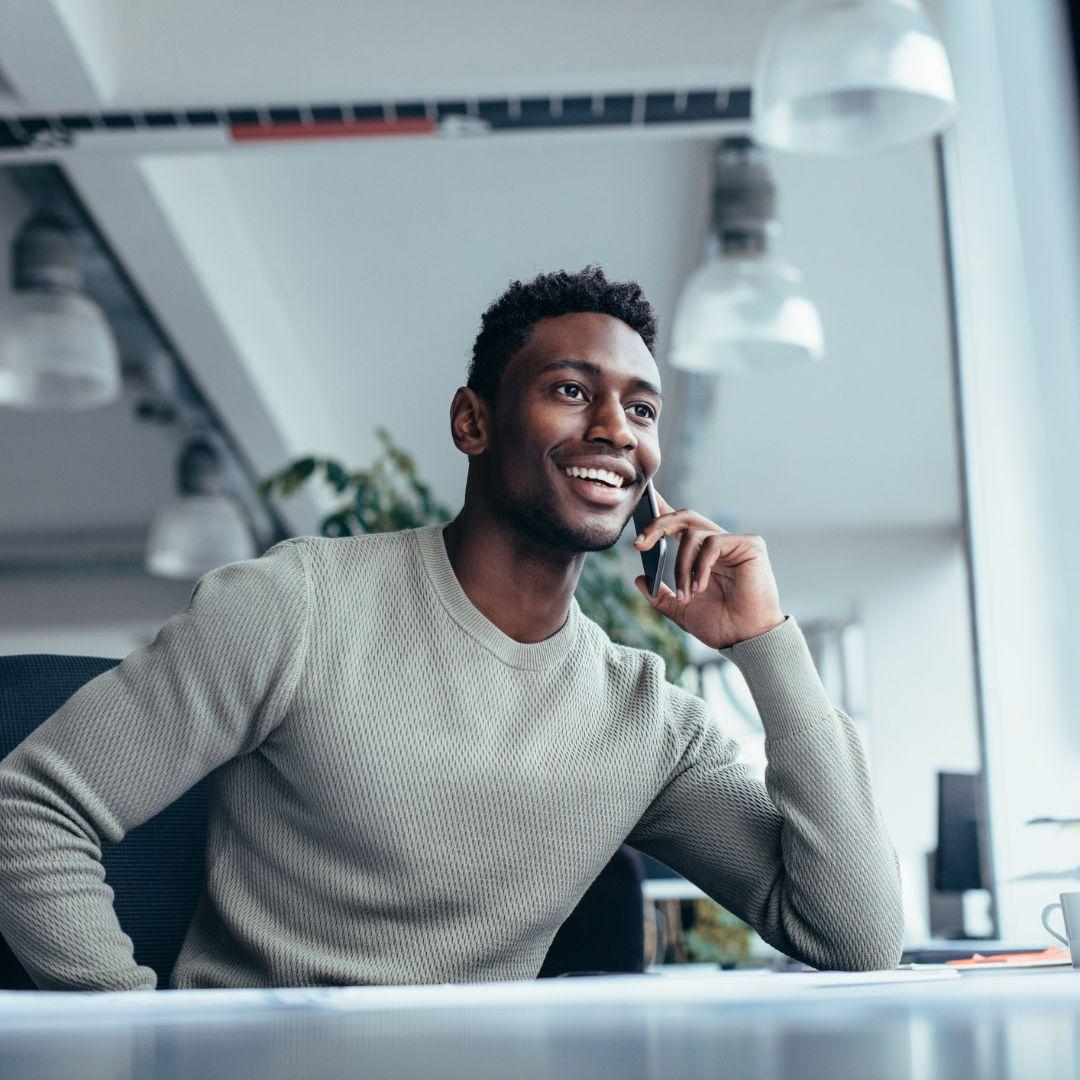 man talking on the phone