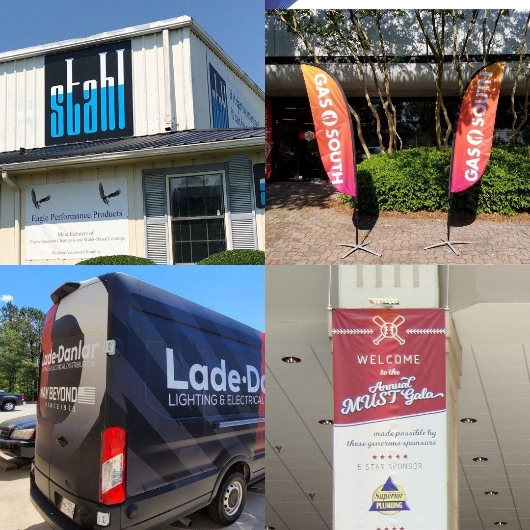 collage of signs