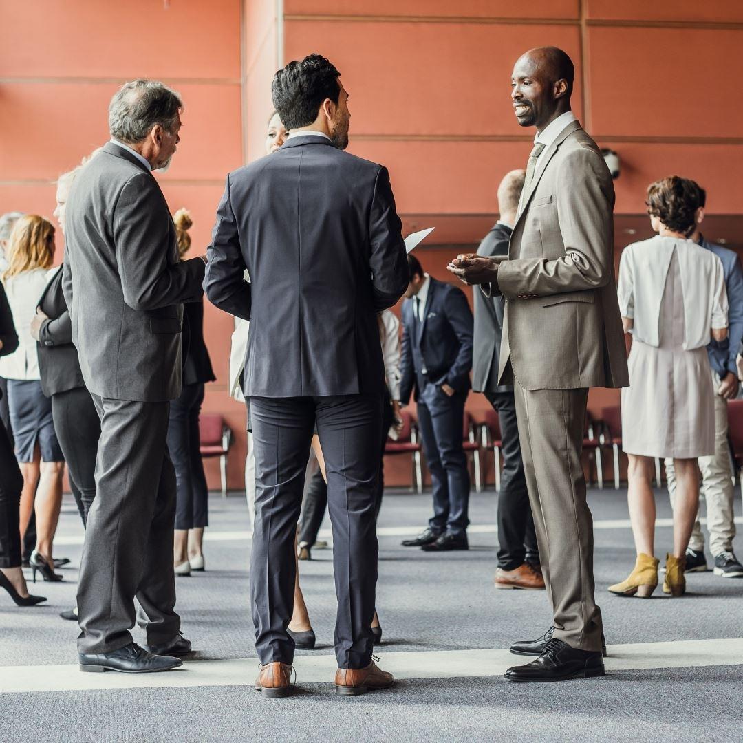 professionals at a business event