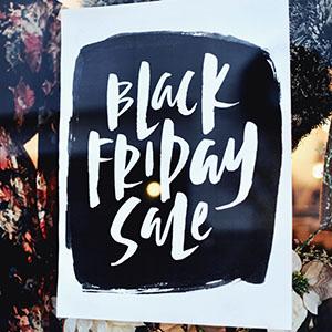 A Black Friday sale sign