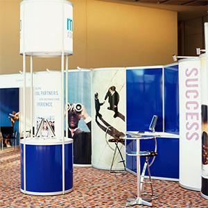 A tradeshow booth