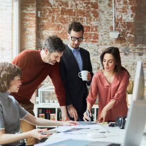 A small business meeting