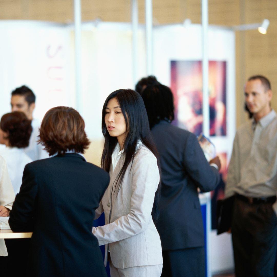 guests at a tradeshow