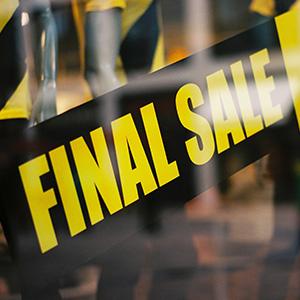 Final Sale signage on business window